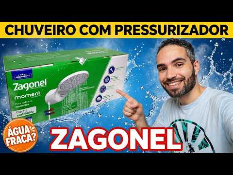CHUVEIRO COM PRESSURIZADOR ZAGONEL VALE A PENA? Testei com ÁGUA FRACA e Me Surpreendi!