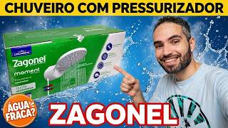 CHUVEIRO COM PRESSURIZADOR ZAGONEL VALE A PENA? Testei com ÁGUA FRACA e Me Surpreendi!