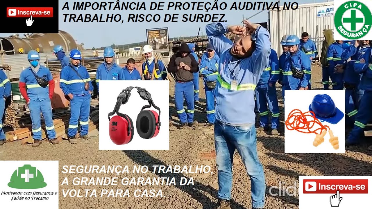 COMO FAZER MELHOR A Palestra/DDS de segurança sobre: proteção auditiva no trabalho, risco de surdez.