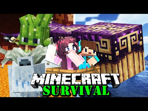 EPIC Minecraft Survival: THE END WHALE, SNOW YETI, BOCIL CACTUS!!