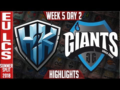 H2K vs GIA Highlights | EU LCS Summer 2018 Week 5 Day 2 | H2K vs Giants