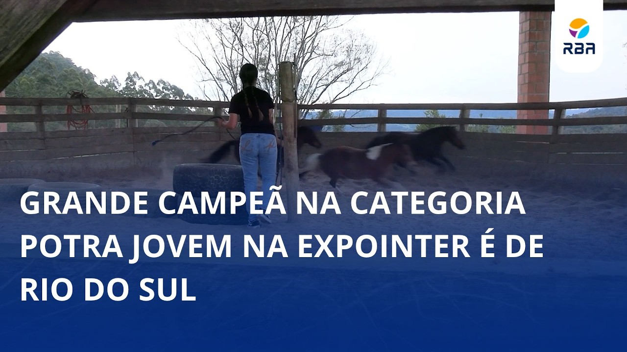 Grande campeã na categoria “potra jovem”, da Expointer, é de Rio do Sul