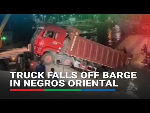 Truck falls off barge in Negros Oriental ABS-CBN News