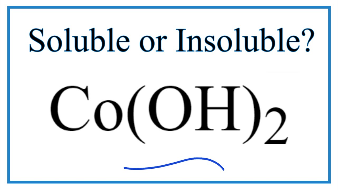 Is Co(OH)2 Soluble or Insoluble in Water