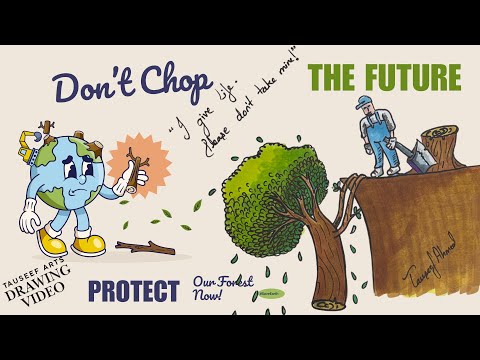 Save Tree Drawing | Save Earth Drawing | Drawing Video