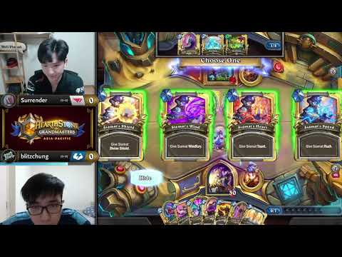 Surrender vs blitzchung - Division A - Hearthstone Grandmasters Asia-Pacific 2020 Season 2 - Week 4
