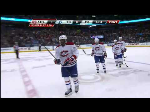 Brian Gionta 1-0 goal. Montreal Canadiens @ Tampa Bay Lightning. Feb 12th 2013