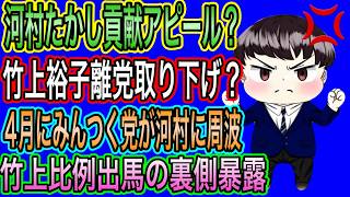 【日本保守党】に河村たかし貢献アピール？／竹上離党取下げ？島田洋一が暴露／百田代表が竹上比例の裏側を公開