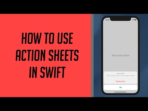 How to use an Action Sheet in Swift