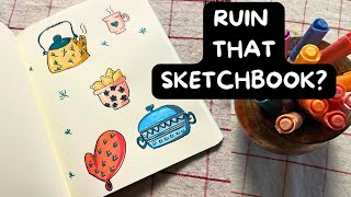 Stress free ways to start a new sketchbook and enjoy creative time | How to use a sketchbook