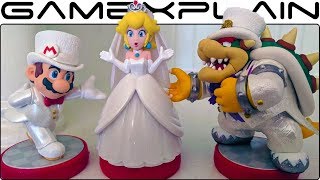 Super Mario Odyssey amiibo UNBOXING! + Postcards (Wedding Mario, Peach, & Bowser)