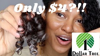 TRYING DOLLAR TREE  PRODUCTS ON MY CURLY HAIR 😱