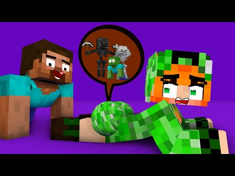 Monster School : GIRL CREEPER BREWING FIRST MEET MEME CHALLENGE - Minecraft Animation