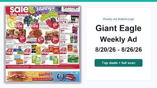 Giant Eagle Weekly Ad (8/20/26 - 8/26/26) Best Deals