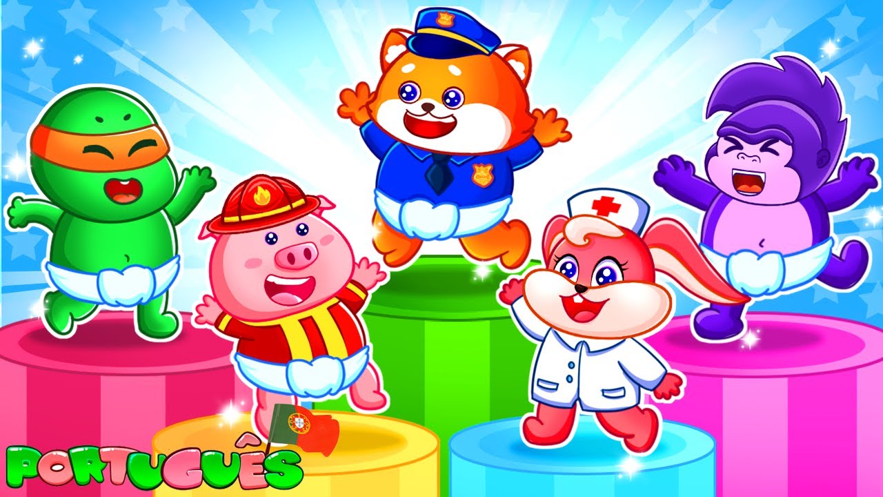 Cinco Bebés Dançam Canção de Resgate |  Canções infantis e rimas infantis por 🍀Lucky Zee Zee