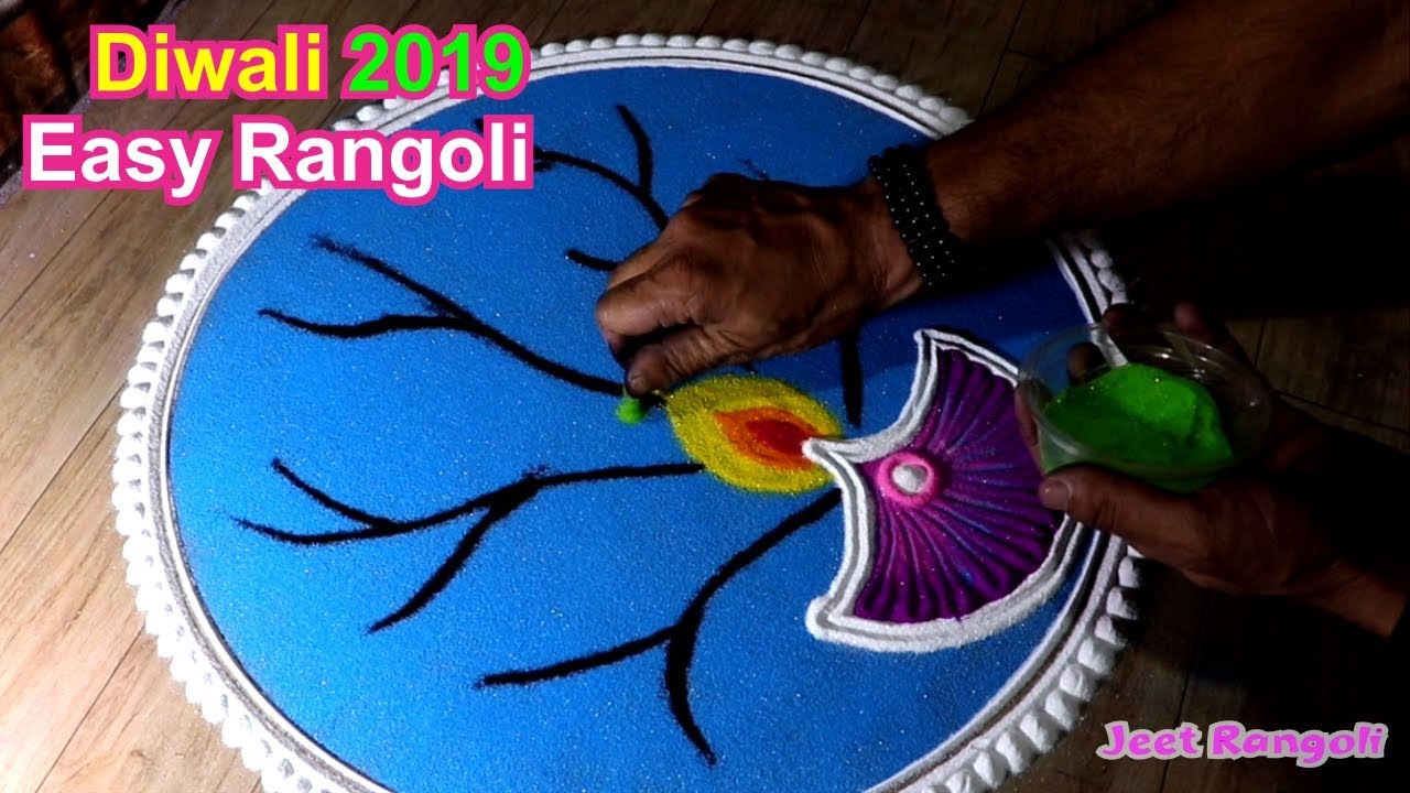 Easy diwali rangoli design by jeet