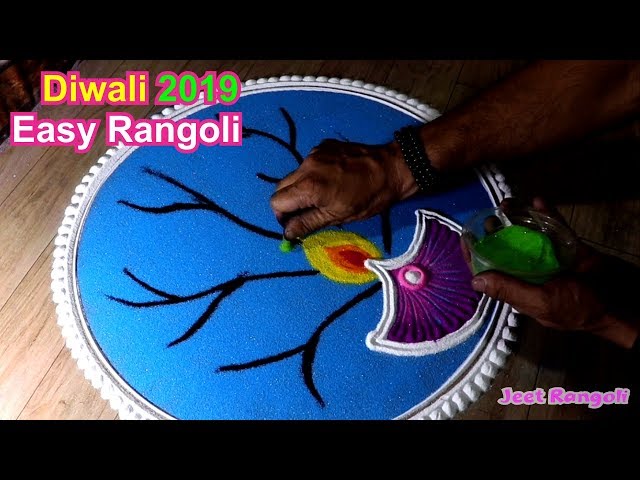 Easy diwali rangoli design by jeet