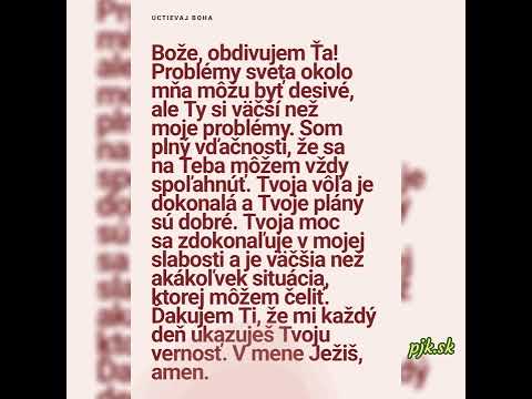 Lepšie je mať málo a bázeň pred Hospodinom, než ...