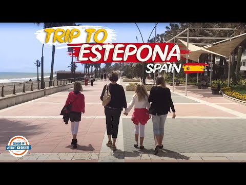 A walk through Estepona Spain 🇪🇸 along the Mediterranean Sea | 197 Countries, 3 Kids
