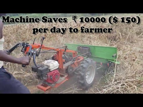 Mini Ragi, Wheat, cereals cutting machine saves 10,000 per day | mini tractor