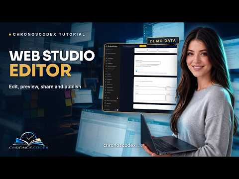 The Web Studio editor — edit, preview, share and publish — video tutorial