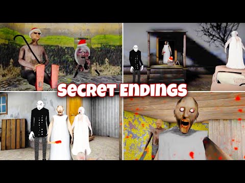 Granny Latest V1.8 All Secret Endings With Grandpa, Slendrina's Mom & Nosferatu | Granny New Update