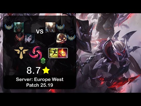 Pyke Support + Hwei vs Pantheon + Corki - EUW Challenger - Patch 25.19