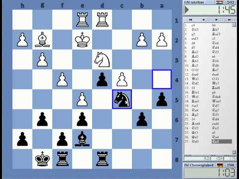 Blitz Chess #1832 with Live Comments English Defence vs GM taktikus Zoltan Medvegy with Black