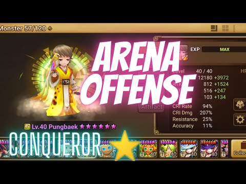 Arena Offense before tally with Pungbaek | Summoners War