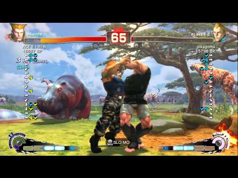 ACE・EIRIN [Guile] vs pikagoma [Abel] SSF4 Japanese Online Ranked Matches - TRUE-HD