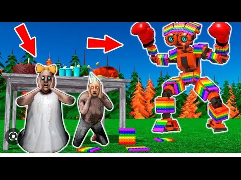Granny vs Robot from 😂😀_ pop _ vs Grandpa funny horror👺👹 animation parody (p-108) #granny #horror👻👻
