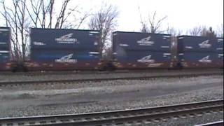 preview picture of video 'A Race With NS & UP In Berea With Short Great Day In Berea & Brookpark Ohio Trains In February 2012'