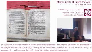 2 June 2015: Magna Carta Lecture, David Carpenter