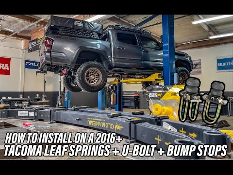 2016+ Toyota Tacoma How to Install OME DAKAR Heavy Duty Leaf Spring + U-Bolt Flip Kit + Bump Stops!