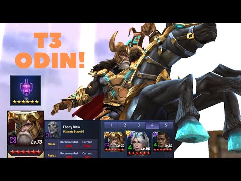 T3 ODIN ALL FATHER! EBONY MAW Stage 99 WBU! CORVUS 90 & CULL 85! [No Def Down Teams] - MFF