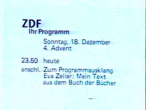 Программа передач и конец эфира (ZDF Германия,17.12.1983)