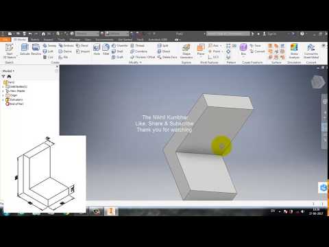 Part 1 - Autodesk Inventor 2017 Tutorial - Creating Isometric Drawing