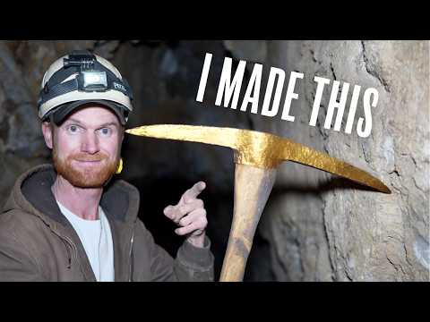 I Made a Golden Pickaxe Using Minerals I Mined Underground