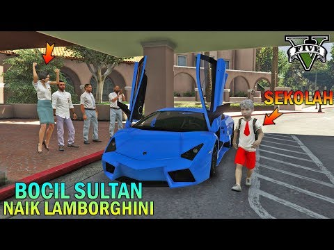 Elementary School Boy Rides Lamborghini to School - GTA 5 Sultan