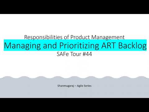 Responsibilities of a Product Manager - Managing and Prioritizing ART Backlog (SAFe Tour #44)