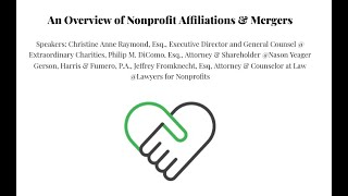An Overview of Nonprofit Affiliations & Mergers