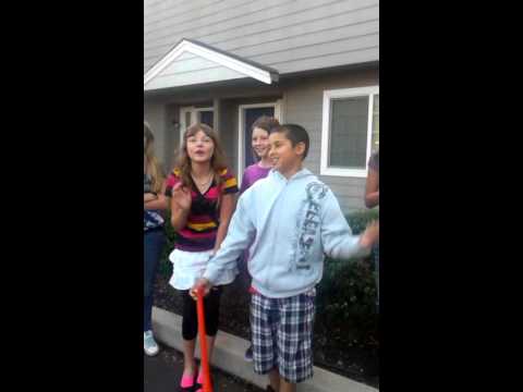 Jeremiah singing Happy Birthday to Mikala