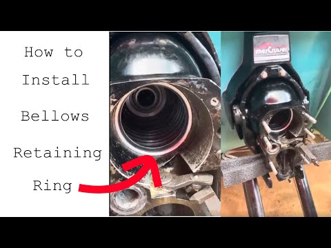 Easy way how to install the retaining ring on the drive shaft bellows of a Mercruiser Alpha 1 gen 2