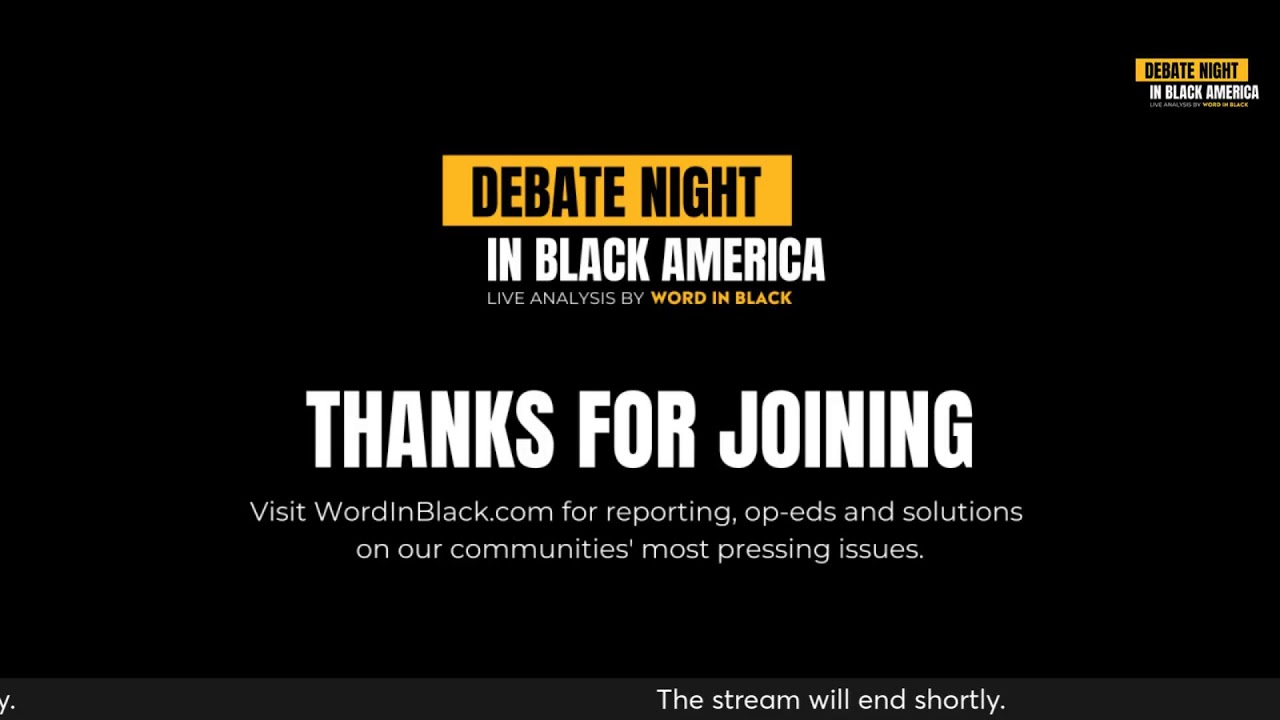 Debate Night In Black America: A Virtual Conversation