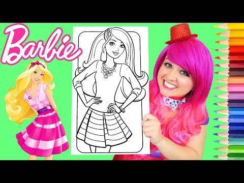 Coloring Barbie Crayola JUMBO Coloring Book Page Prismacolor Colored Pencil | KiMMi THE CLOWN