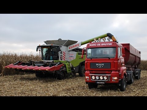 Claas Lexion 770TT & Case IH 9120 - Loonw. De Bruyne - mais dorsen 2014