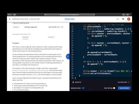 codejam 2020 QUAL Round (A, B, C) [Java]