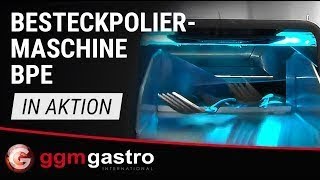 Polisseuse à couverts professionnelle - 600W - avec lampe UVC - incl. 1 recharge de granulés