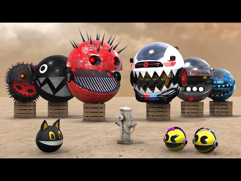 ROBOT PACMAN VS PACMAN VS CARTOON CAT VS MONSTER PACMAN