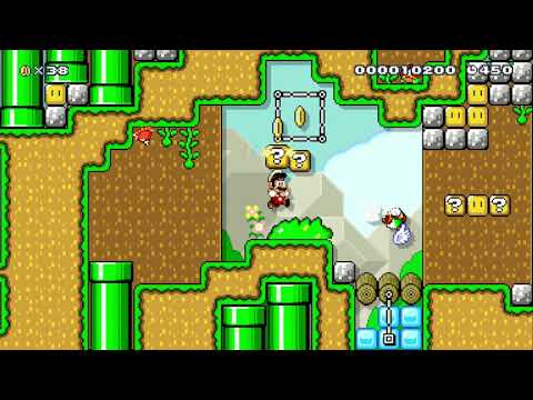 World 2-1 Mario's Pool by Furzkind - Miiverse - SUPER MARIO MAKER - NO COMMENTARY 1bh